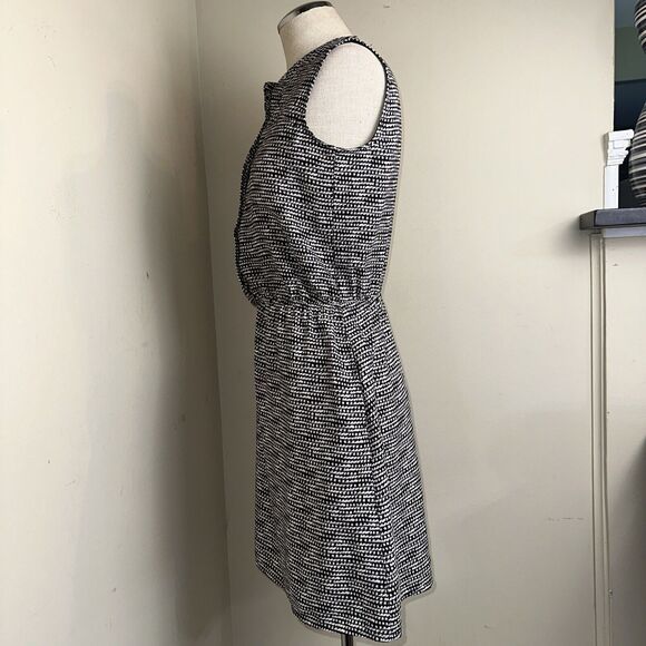 Merona Black White Button Top Pockets Sleeveless Comfortable Romper Dress Sz XS - Picture 5 of 7